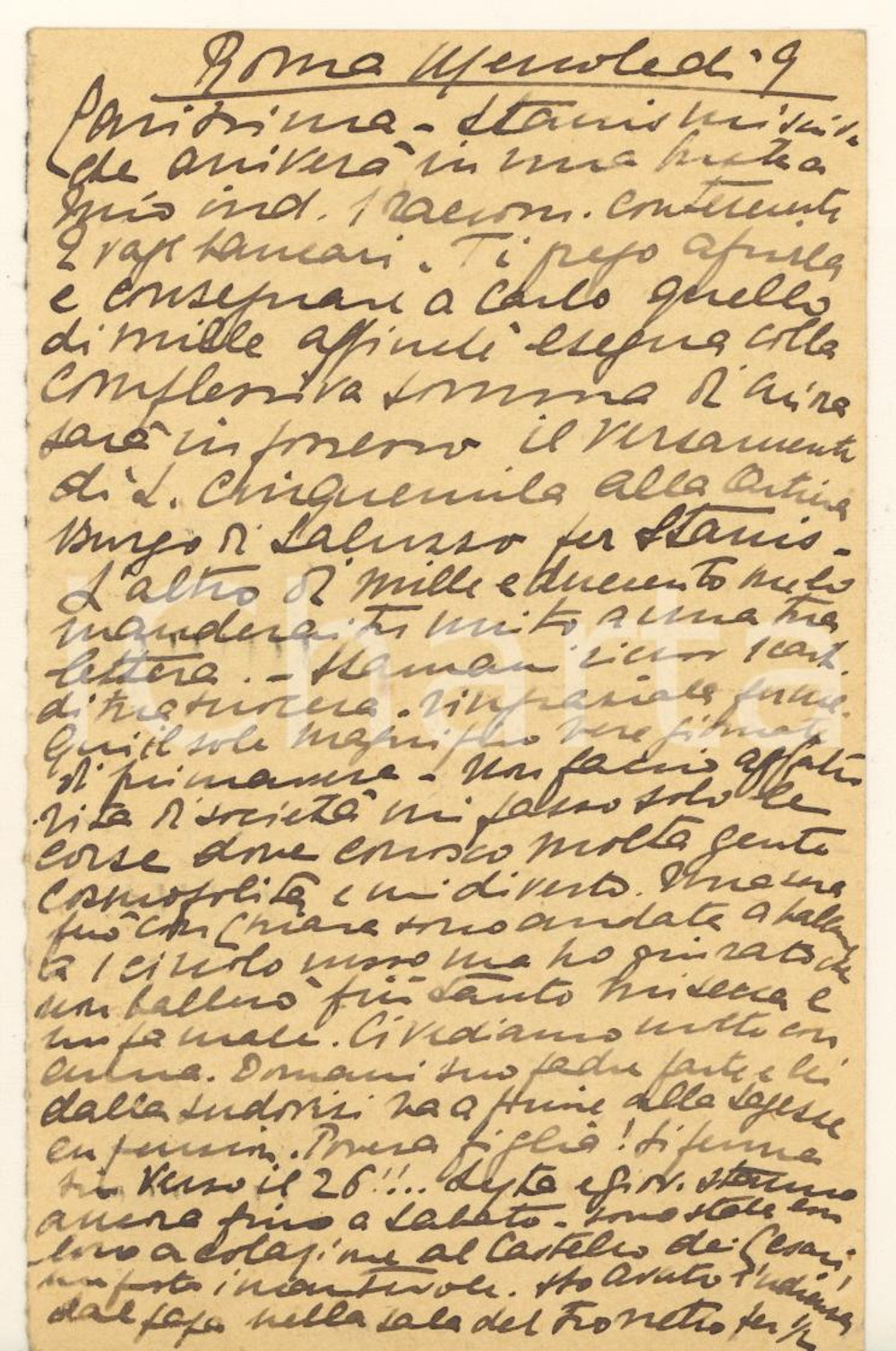 Autografo originale 1927 ROMA Maria CANTONO DI CEVA in udienza dal Papa con Luigi GAVOTTI 1