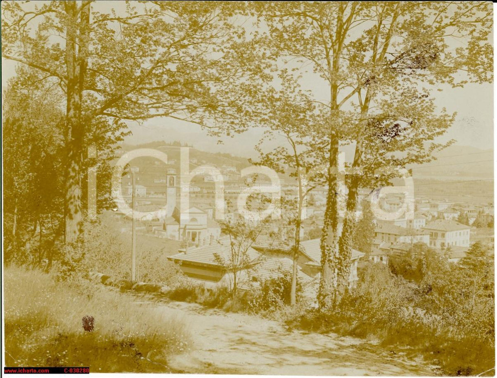 Fotografia d epoca originale 1920 ERBA CO Veduta INCINO con Lago di PUSIANO Foto 1