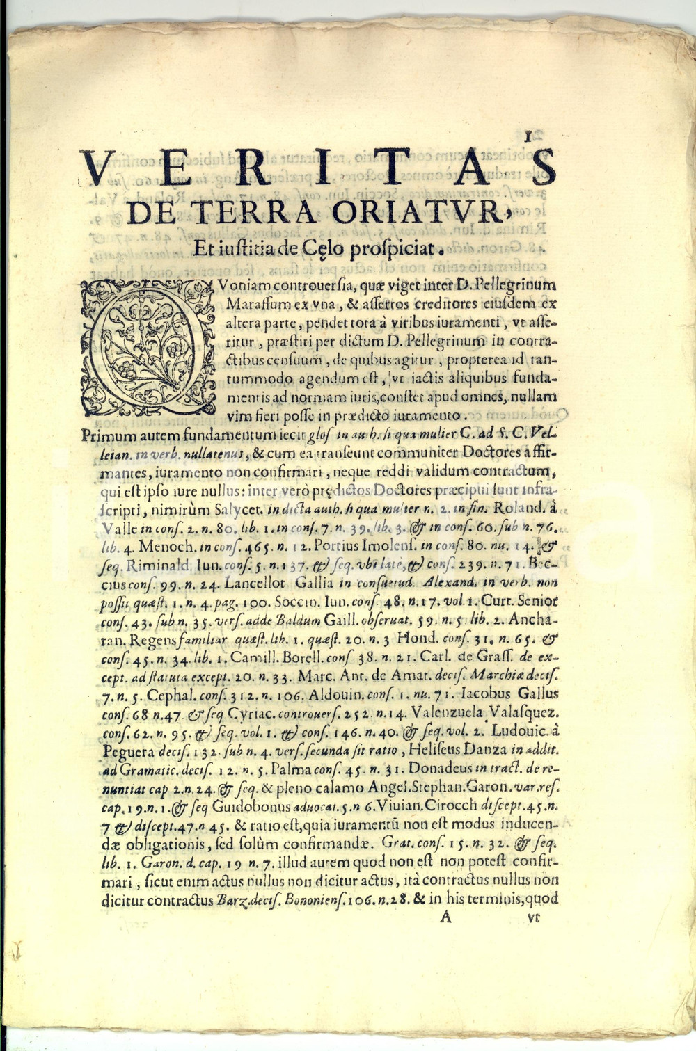 Documento originale, autentico 1668 PONTREMOLI MS Creditori contro don Pellegrino MARAFFI per censi minorenne 1