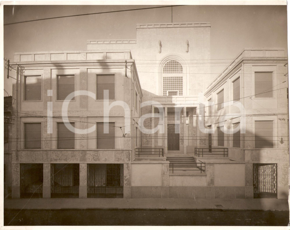 Fotografia d'epoca originale 1937 CARATE BRIANZA (MI) L'edificio del Cinema LITTORIO *Fotografia 1