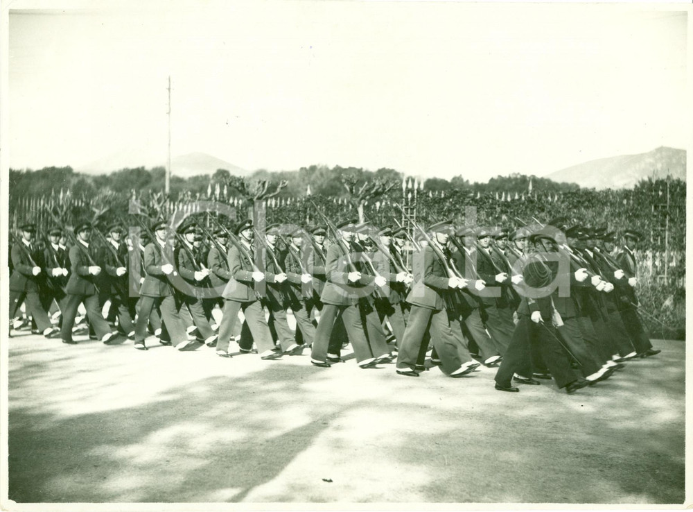 Fotografia d epoca originale 1936 CASERTA Sfilata allievi R. ACCADEMIA AERONAUTICA Fotografia 1