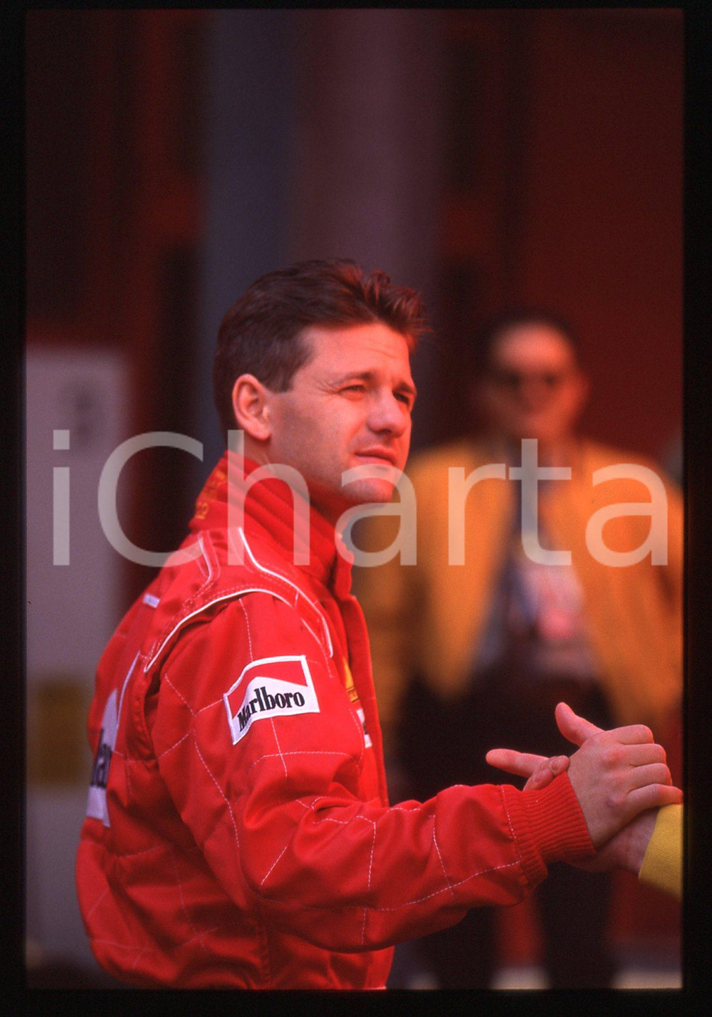 35mm vintage slide* 1994 GP SAN MARINO - Nicola LARINI Scuderia FERRARI Ritratto