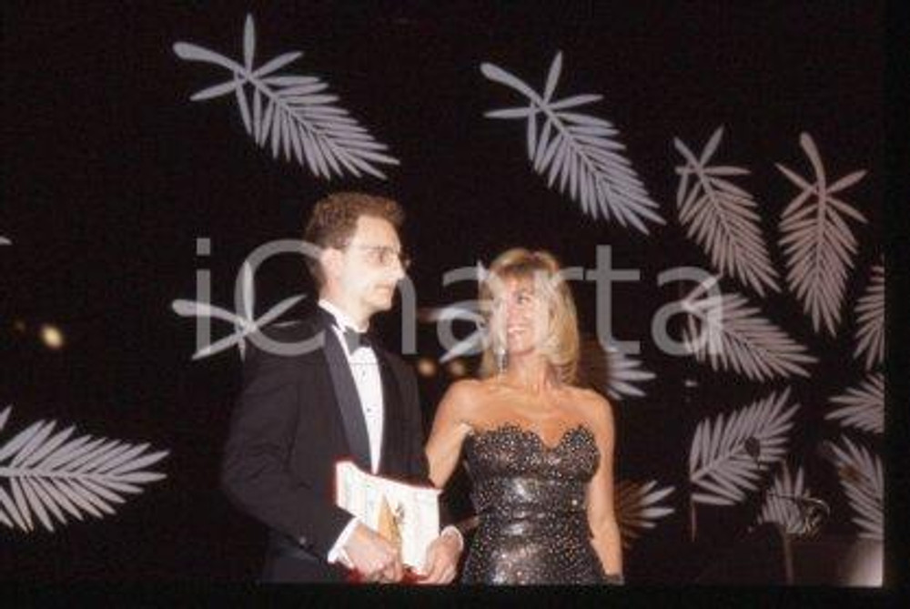 35mm vintage slide* 1989 CANNES Director Steven SODERBERGH and Jane FONDA (32)