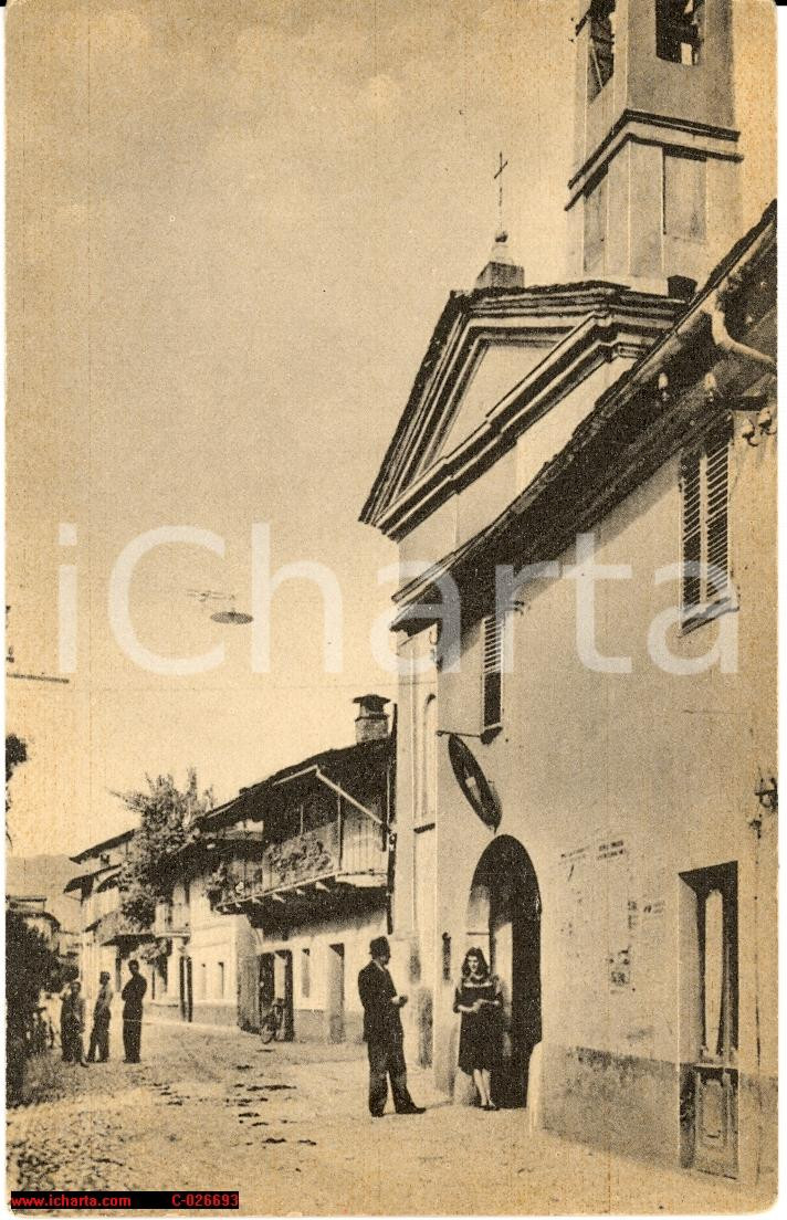 Cartolina originale da collezione Cervasca anni  30  Via Roma Animata con donna NV 1