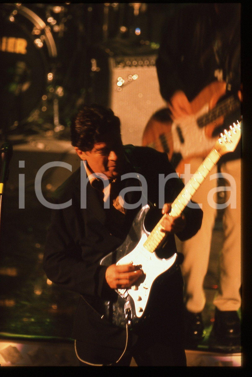 35mm vintage slide* 1995ca MUSICA Robbie ROBERTSON in concerto Ritratto (4)