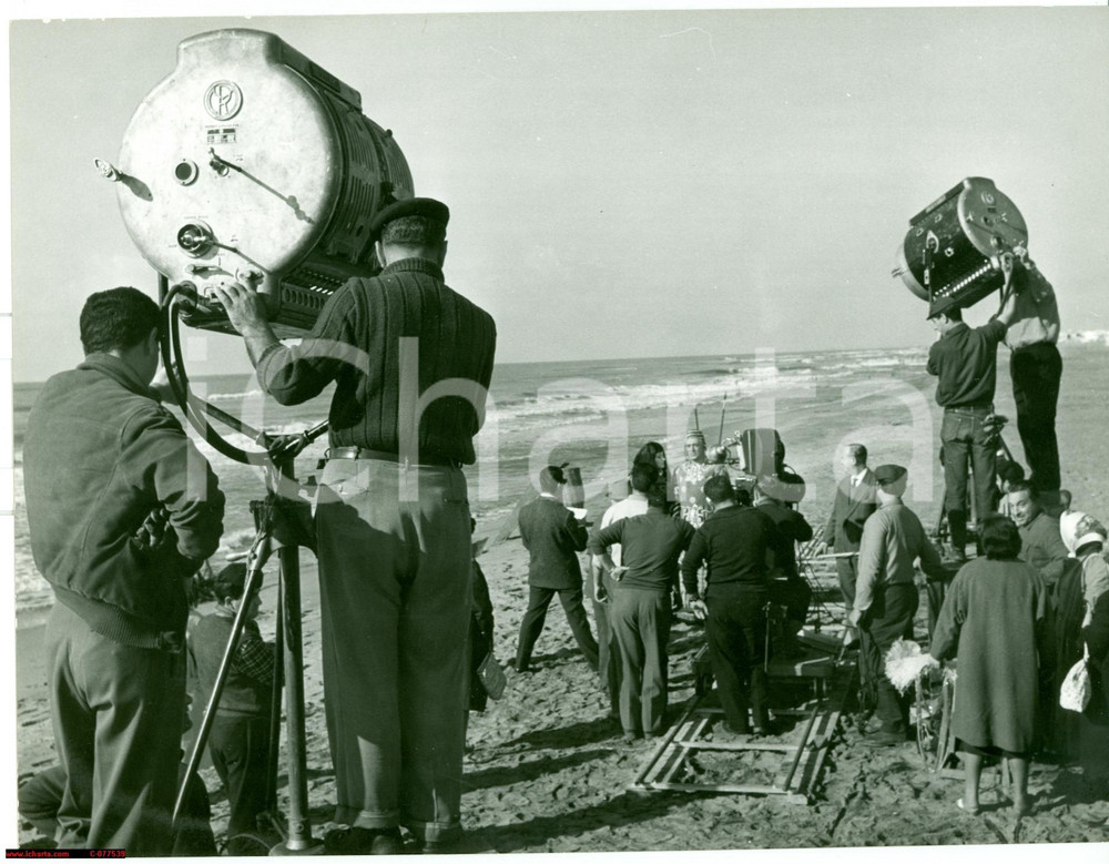Fotografia d epoca originale 1950 Vittorio de Sica foto CINEMA set cinematografico 1