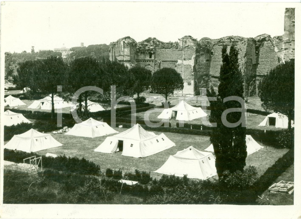 Fotografia d epoca originale 1937 ROMA Accampamento per ristoro donne fasciste FOTOGRAFIA 1