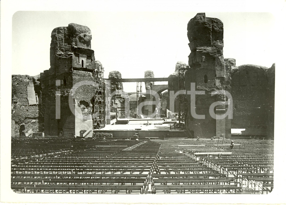 Fotografia d epoca originale 1939 ROMA Allestimento TEATRO dei VENTIMILA alle Terme di CARACALLA Fotografia 1