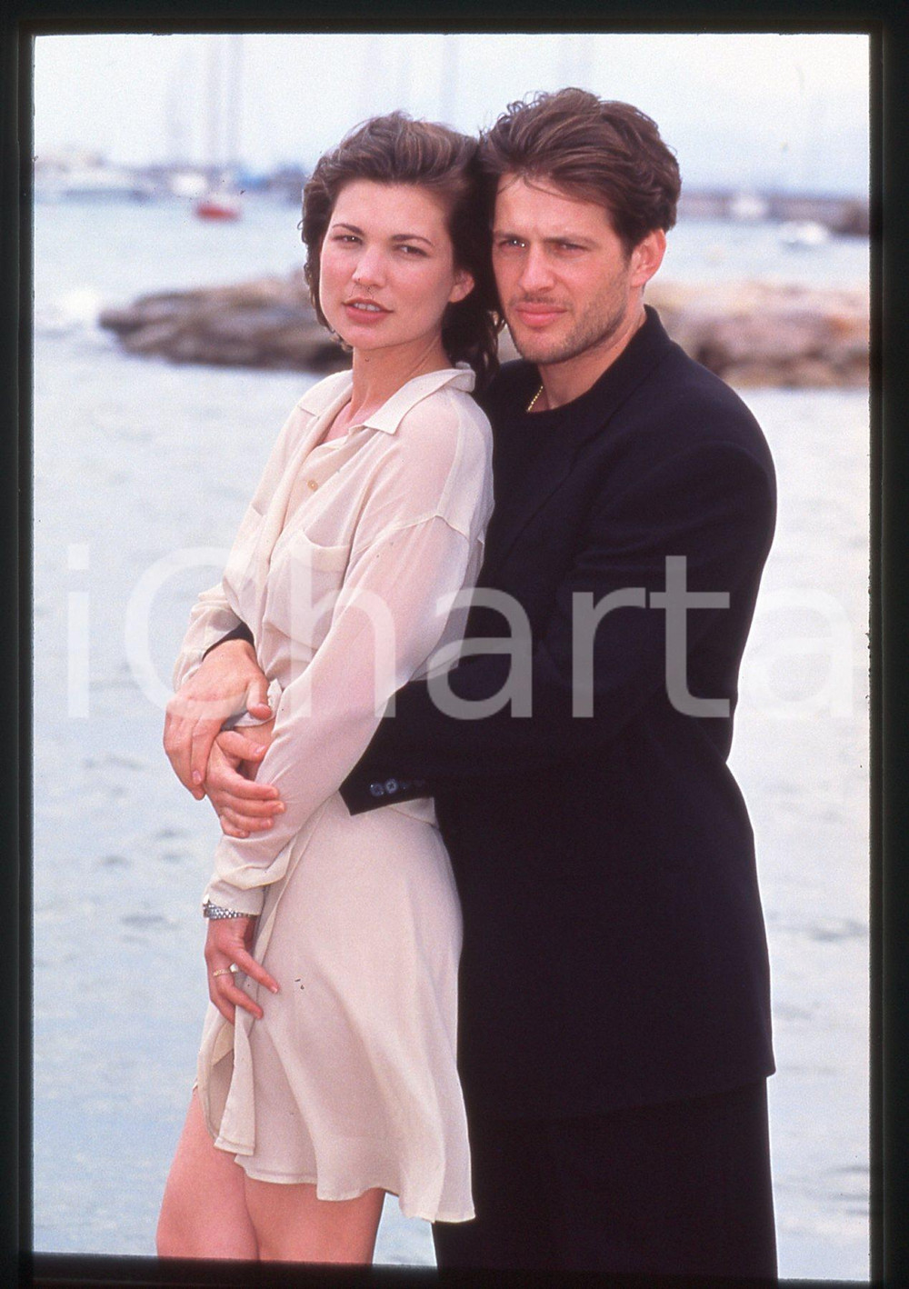 35mm vintage slide* 1994 FESTIVAL CANNES - Audie ENGLAND e Costas MANDYLOR (2)