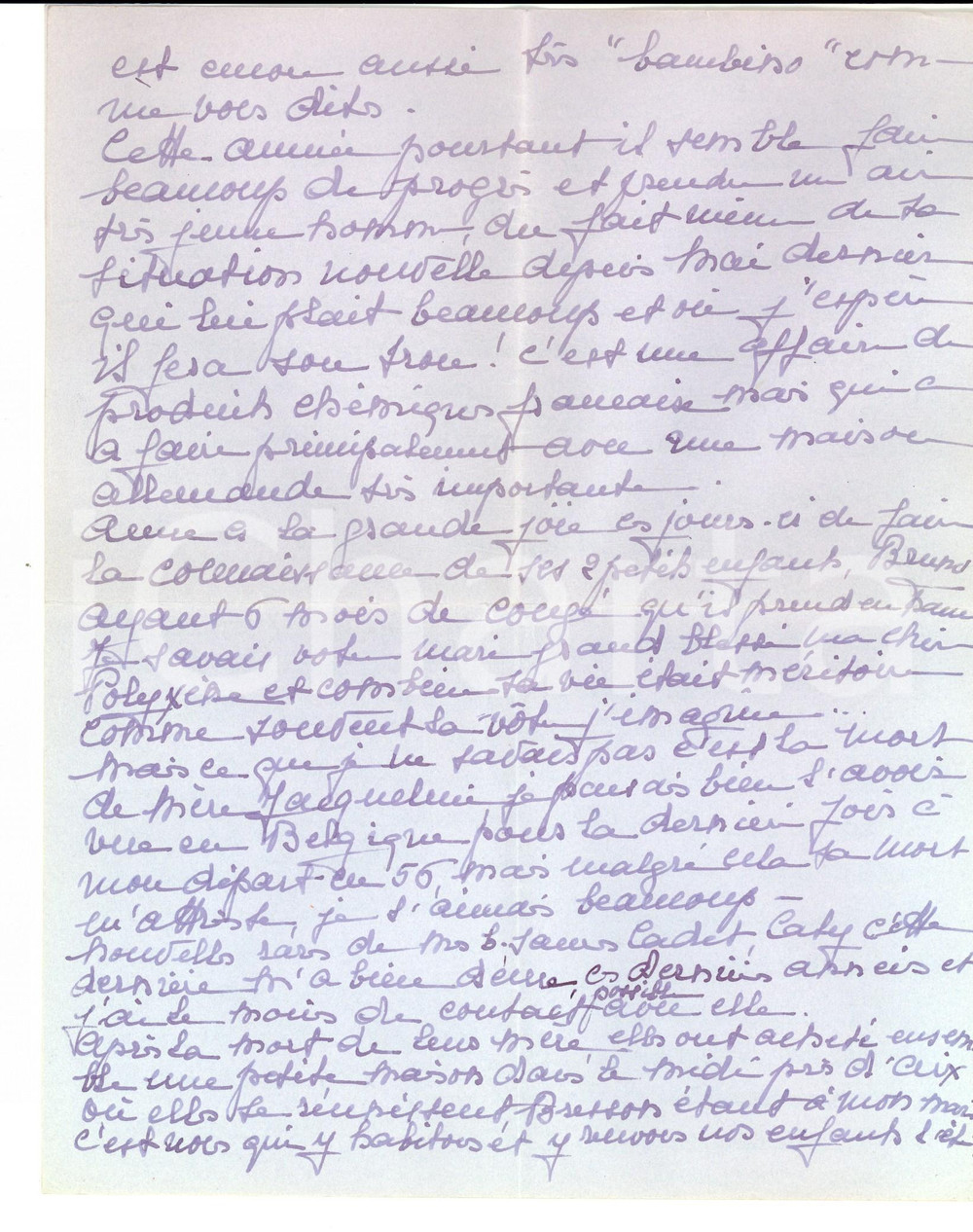 Autografo originale 1959 PARIS Huguette FALCON DE LONGEVIALLE e le nozze del figlio Robert Lettera 1