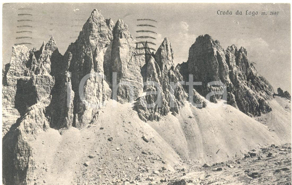 Cartolina originale da collezione 1935 CRODA DA LAGO BL Veduta panoramica Cartolina postale FP VG 1