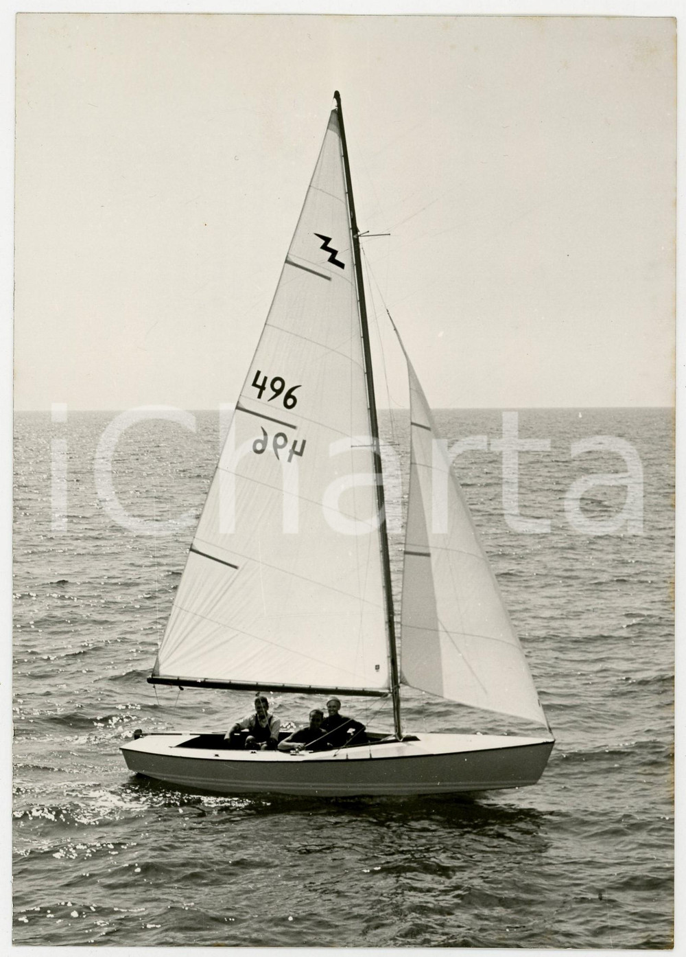 1959 ANZIO VELA Campionati Italiani Lightning - La barca FANDANGO vincitrice