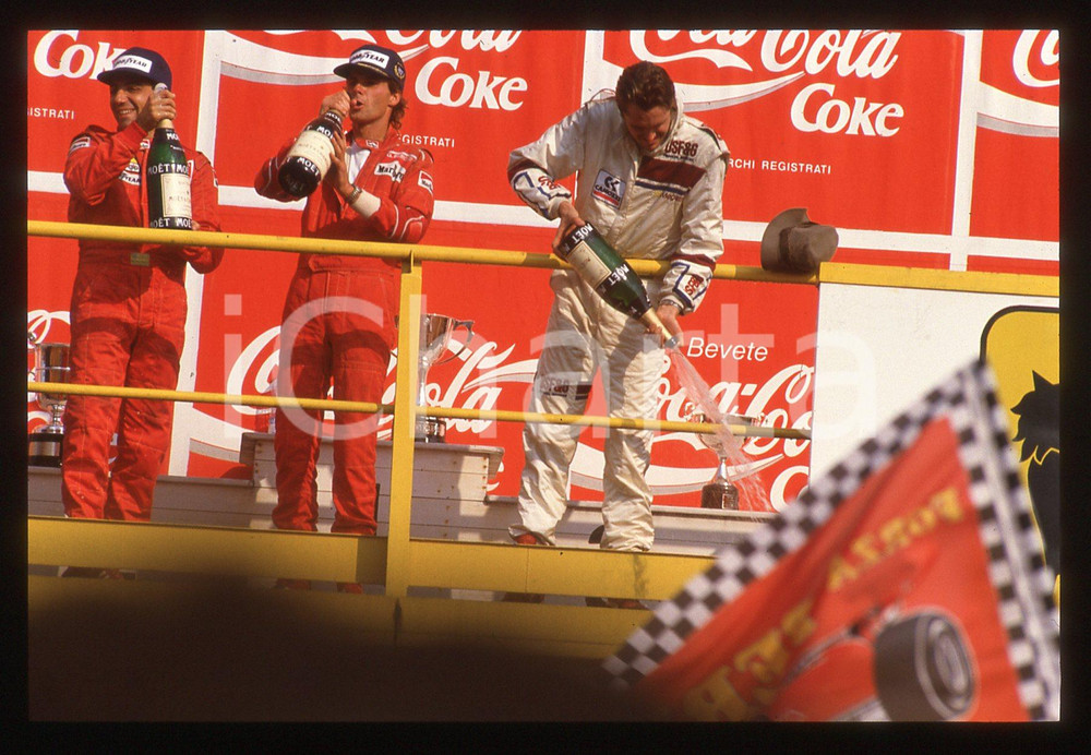 35mm vintage slide* 1988 GP MONZA Gerhard BERGER Michele ALBORETO Eddie CHEEVER