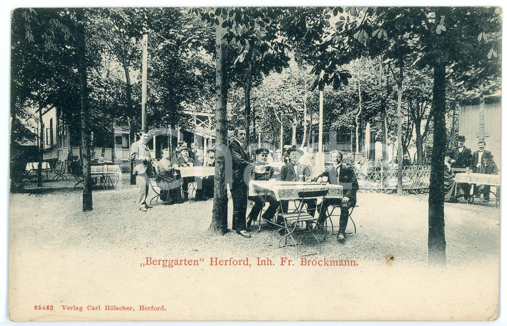 1900 ca HERFORD (GERMANY) "Berggarten" Inh. Fr. BROCKMANN - Postcard  Cartolina postale d'epoca, non viaggiata.CONDIZIONI: GFORMATO: FP    originale e autentica 1