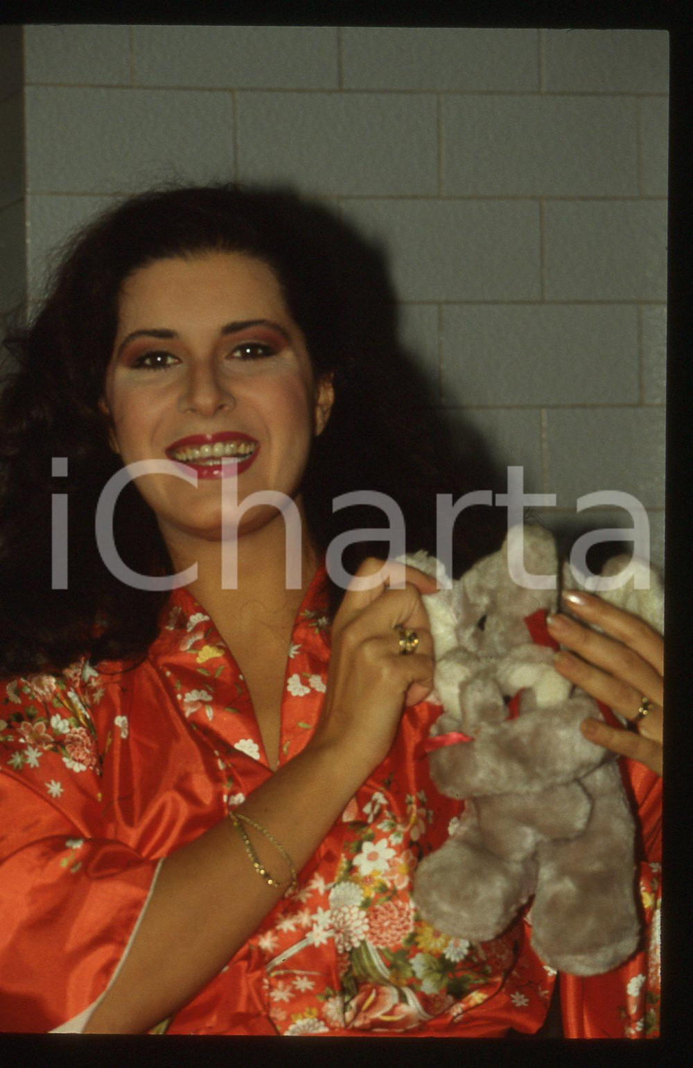 35mm vintage slide* 1987 MILANO Licinia LENTINI al Teatro SAN BABILA Backstage 4