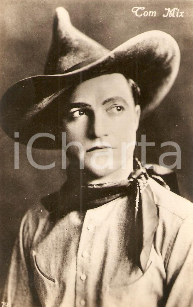 Cartolina originale da collezione 1920 ca CINEMA Cowboy Tom MIX Actor Cartolina FP NV 1