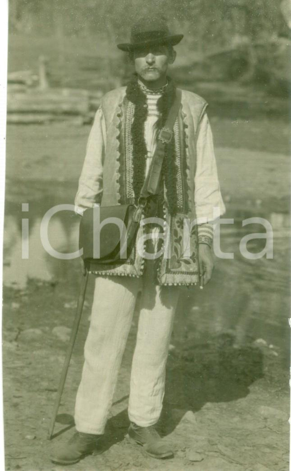 Fotografia d epoca originale 1929 RUTENIA Contadino ruteno in costume tradizionale Fotografia 1