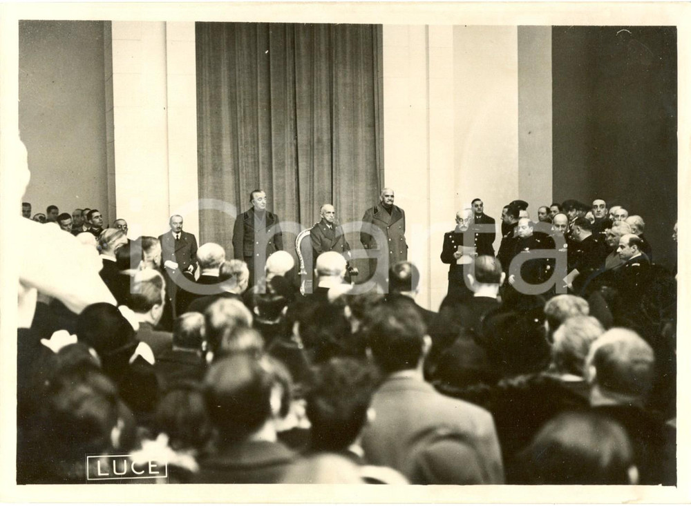 Fotografia d epoca originale 1939 ROMA Re e Enrico di SAN MARTINO VALPERGA inaugurano III QUADRIENNALE d arte 1