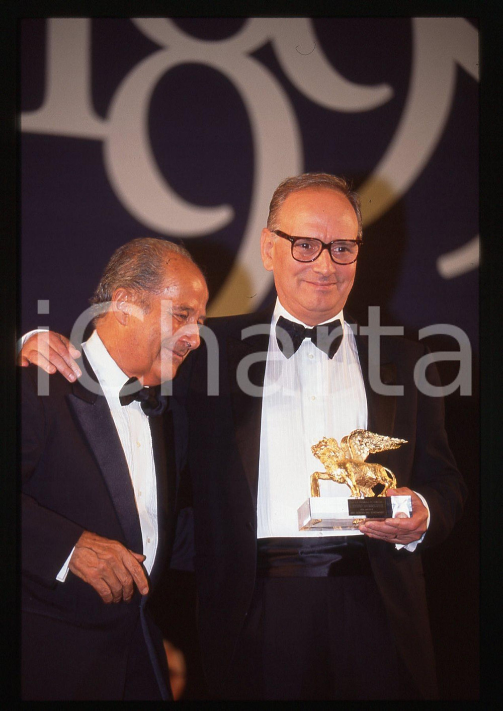 35mm vintage slide* 1995 VENEZIA Ennio MORRICONE Gillo PONTECORVO Premiazione 1