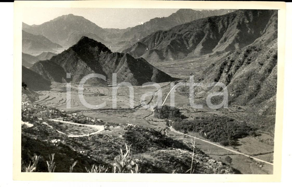 Fotografia d epoca originale 1970 ca PAKISTAN Il BUNER visto dal Passo di KARAKAR Foto VINTAGE 14x8 cm 1