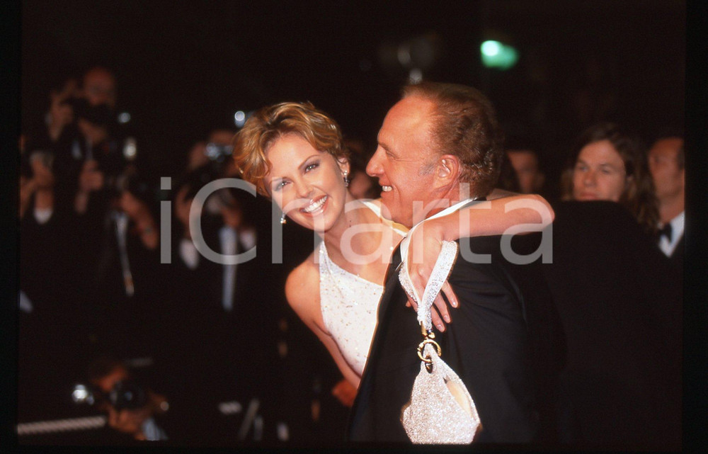 Fotografia d epoca originale 35mm vintage slide 2000 CANNES Festival del Cinema Charlize THERON James CAAN 2 1