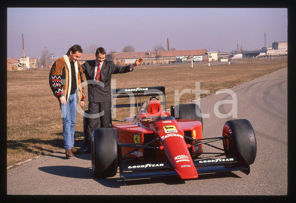 35mm vintage slide* 1989 FIORANO Nigel MANSELL Gerhard BERGER-FERRARI 640 F1 33