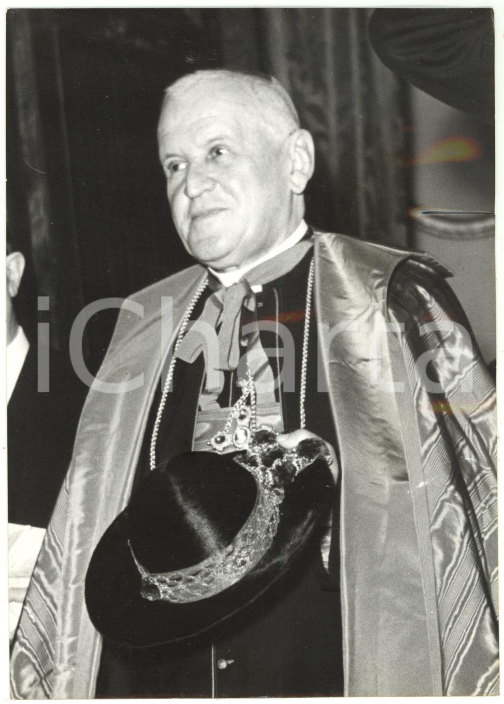 1958 VATICANO - Ritratto del neo cardinale Giuseppe FIETTA *Foto 13x18 cm
