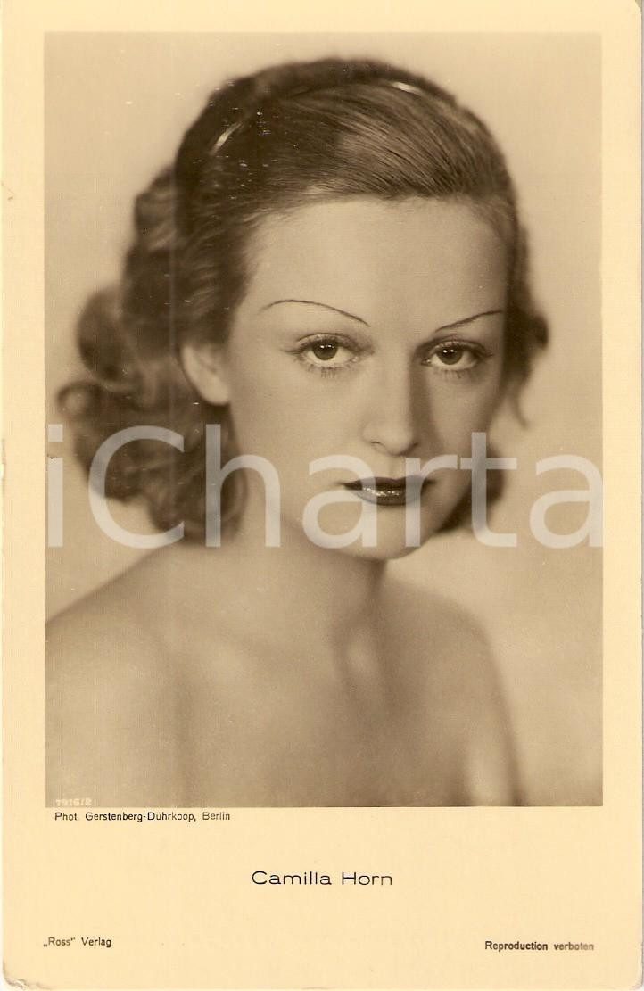 Cartolina originale da collezione 1930 ca CINEMA Actress Camilla HORN Portrait Cartolina FP NV 1