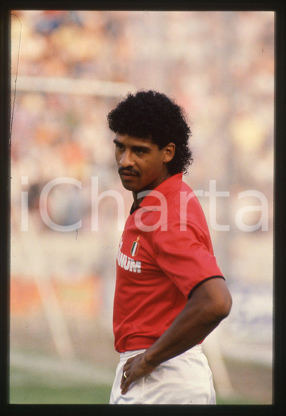 35mm vintage slide* 1988 A.C. MILAN Frank RIJKAARD durante l'allenamento (6)