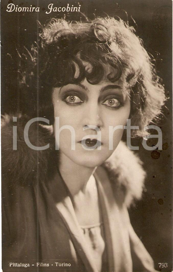 Cartolina originale da collezione 1920 ca CINEMA Ritratto Diomira JACOBINI Attrice PITTALUGA FILMS Cartolina 1