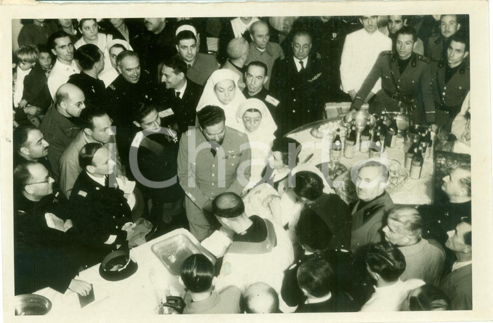 Fotografia d epoca originale 1938 GENOVA Italo BALBO al pranzo d onore per i coloni della LIBIA Fotografia 1