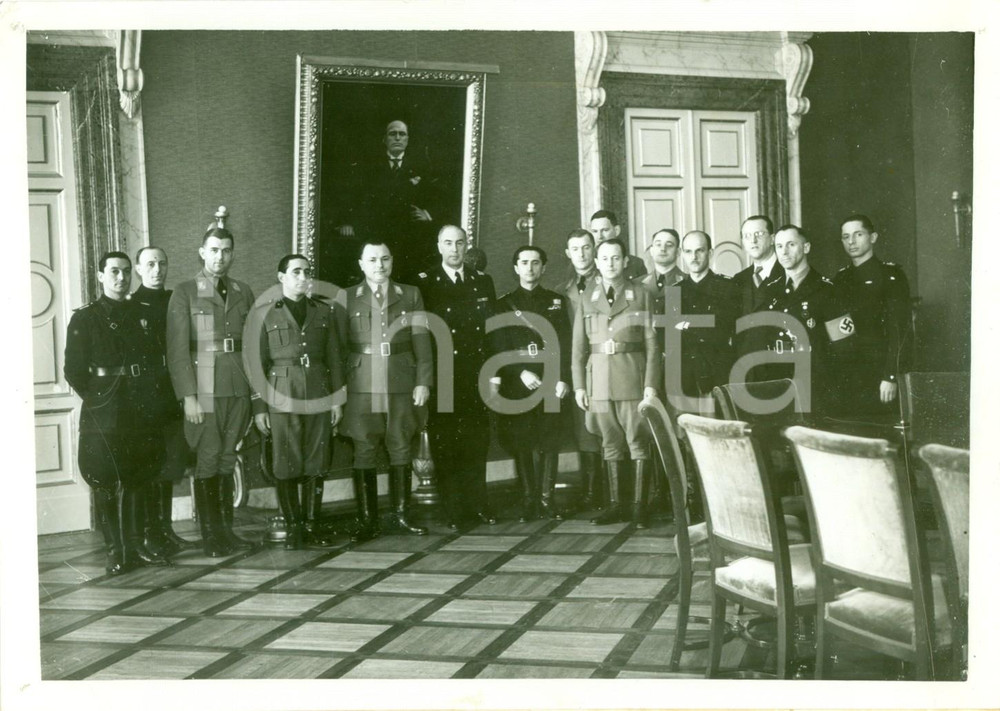 Fotografia d epoca originale 1939 ROMA Paolo Ignazio THAON DI REVEL Rudolf LENCER Fronte Tedesco Lavoro FOTO 1