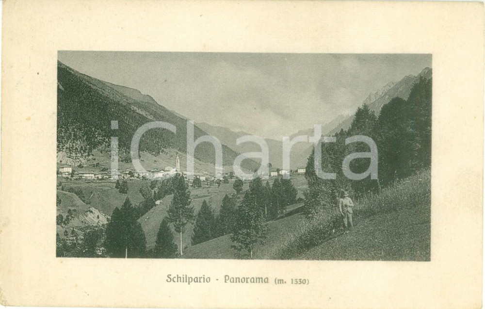 Cartolina originale da collezione 1910 SCHILPARIO BG Bambino in posa nella valle Cartolina FP NV 1