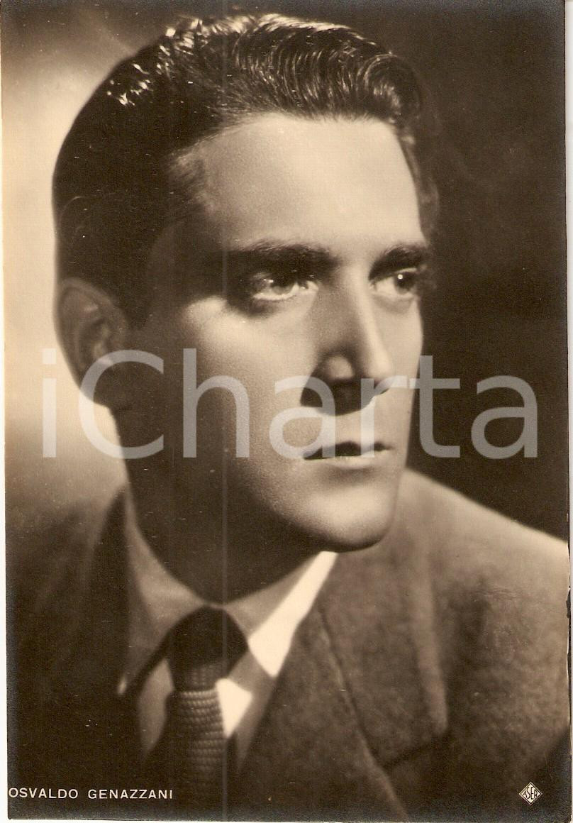 Cartolina originale da collezione 1943 DUE CUORI  LA CASA SUL FIUME Ritratto Osvaldo GENAZZANI Foto seriale ASER 1