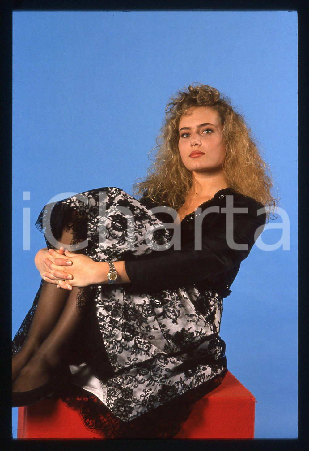 35mm vintage slide* 1989 CANALE 5 Ylenia CARRISI - Ritratto della showgirl (47)