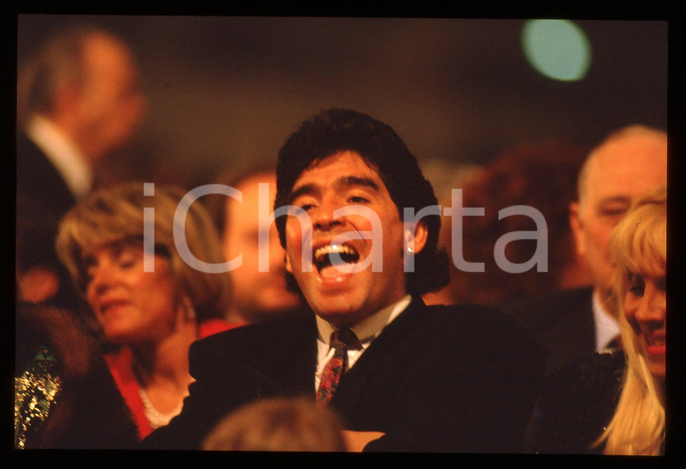 Fotografia d epoca originale 35mm vintage slide 1990 FESTIVAL SANREMO Diego Armando MARADONA  Ritratto 2 1