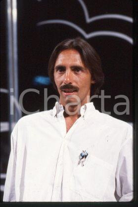 35mm vintage slide* 1982 ca ITALY Pop-rock singer-songwriter Marco FERRADINI (1)