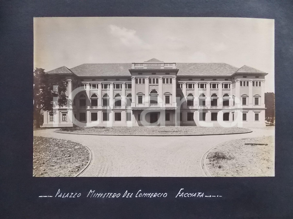 Fotografia d epoca originale 1920 ca BANGKOK Palazzo del Ministero del Commercio  Facciata Foto 43x30 1