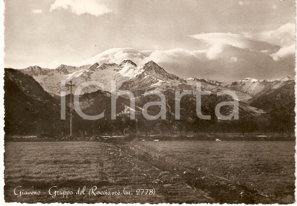 Cartolina originale da collezione 1950 ca GIAVENO TO Gruppo dell  ORSIERA ROCCIAVRE  Cartolina FG NV 1