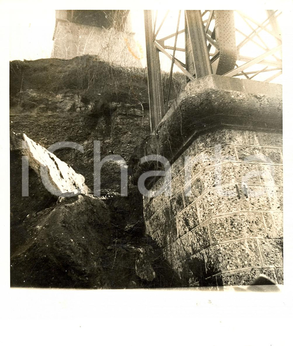 Fotografia d'epoca originale 1939 CAPRIATE SAN GERVASIO (BG) Frana TREZZO SULL'ADDA 1