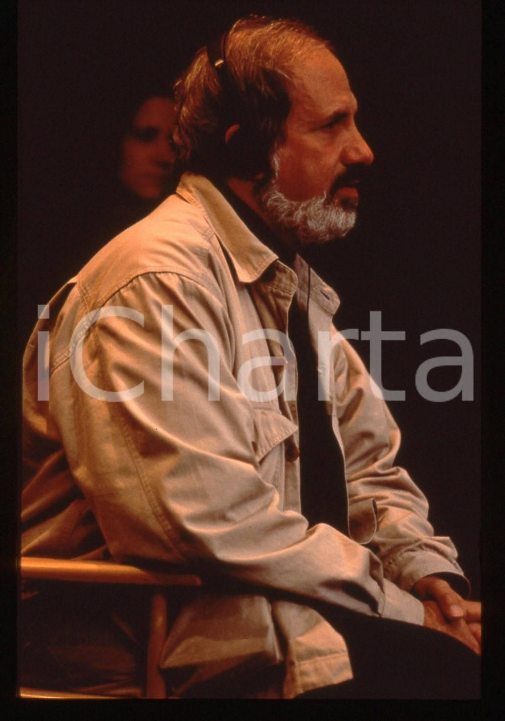 35mm vintage slide* 1992 RAISING CAIN Brian DE PALMA durante le riprese (1)