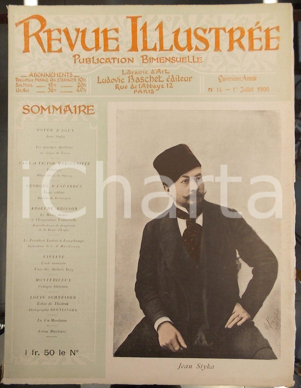 Giornale, rivista storica 1900 REVUE ILLUSTREE Le Musée RODIN à l Exposition Universelle Année XV n° 14 1