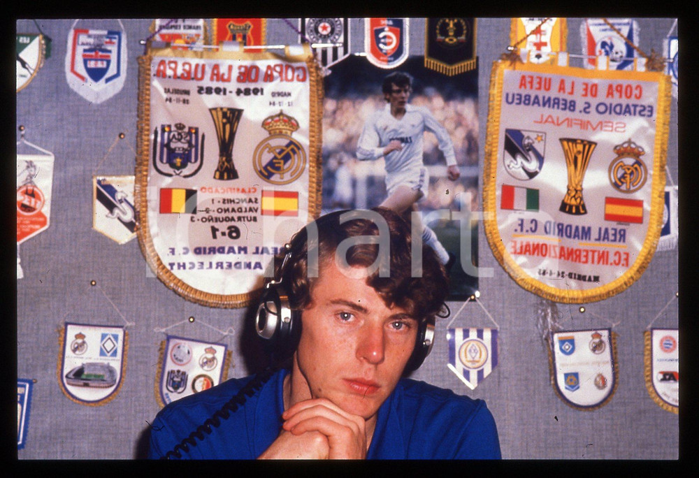 35mm vintage slide* 1990 ca MADRID Emilio BUTRAGUENO REAL MADRID - Ritratto (2)