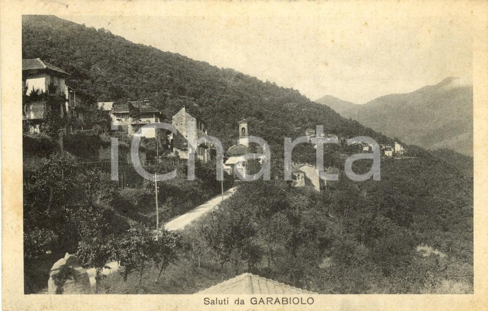 Cartolina originale da collezione 1937 MACCAGNO CON PINO E VEDDASCA (VA) Frazione GARABIOLO *Cartolina FP VG 1