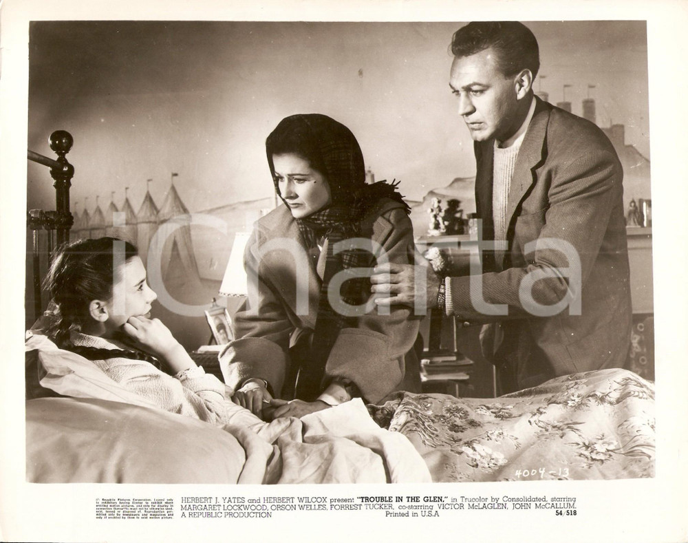 Fotografia d epoca originale 1954 TROUBLE IN THE GLEN Forrest TUCKER Margaret LOCKWOOD Herbert WILCOX Foto 1