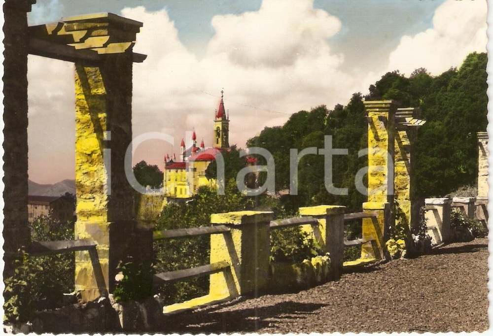 Cartolina originale da collezione 1950 ca RAPALLO Santuario Nostra Signora MONTALLEGRO Panorama Basilica Cartolina 1