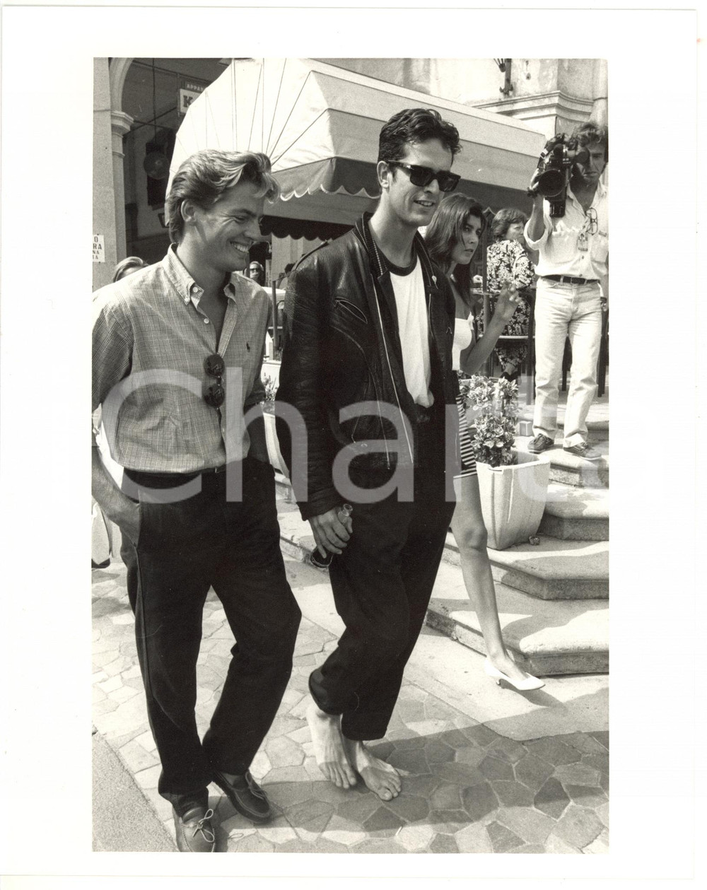 1987 VENEZIA Rupert EVERETT Nicola FARRON visitano la cittÃ  - Foto Fotografia di agenzia. CONDIZIONI: GFORMATO: 20x25 cm    originale e autentica 1