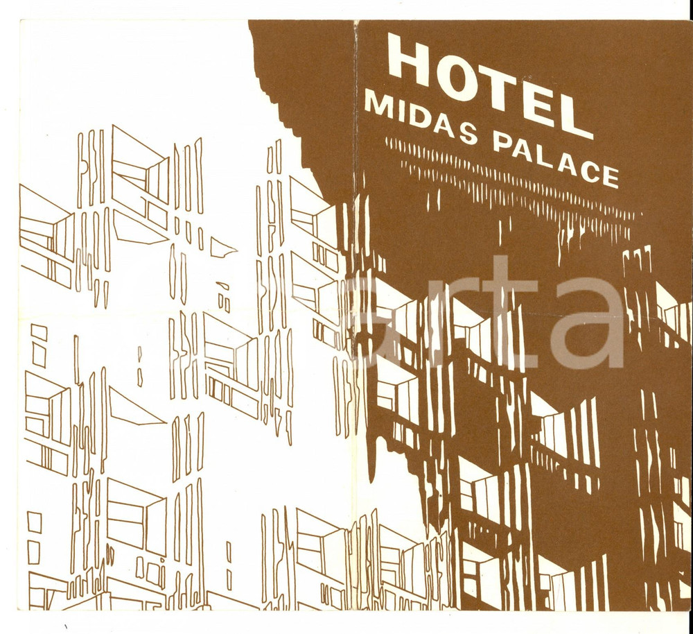 Oggetto da collezione cartaceo 1977 ROMA Hotel MIDAS PALACE Menu Veglionissimo SAN SILVESTRO DANNEGGIATO 1