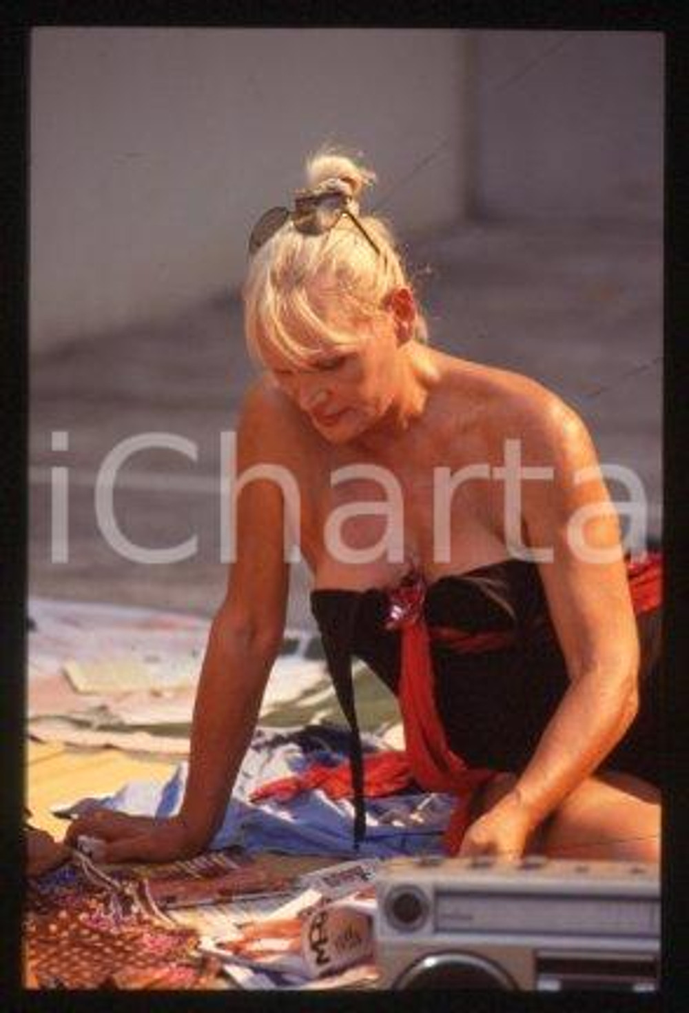Giò STAJANO - ITALY PORTAGLI I MIEI SALUTI Actress 1993 * 35 mm vintage slide 11