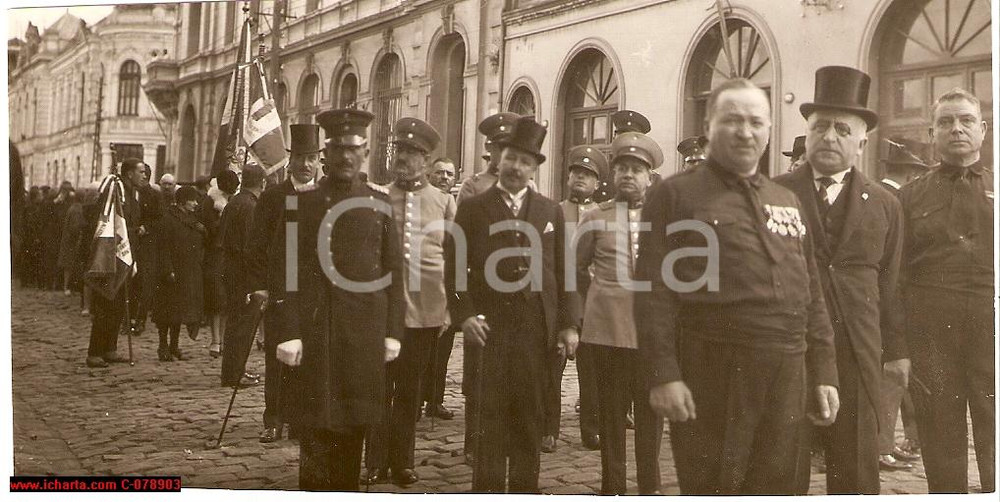 Fotografia d epoca originale 1930 TEMUCO Cile SFILATA FASCISTA Real Photo 1